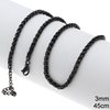 Stainless Steel Spiga Chain 3mm with Extender Chain