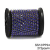 Brass Cup Chain SS12/PP24 One Line with Glass Stones 272-290pcs/m Grade 2