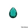 Pearshape Two Sided Briolette Crystal 10x14mm