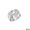 Δαχτυλίδι Ασημένιο  925 Πρεσσαριστό Μαίανδρος 8mm