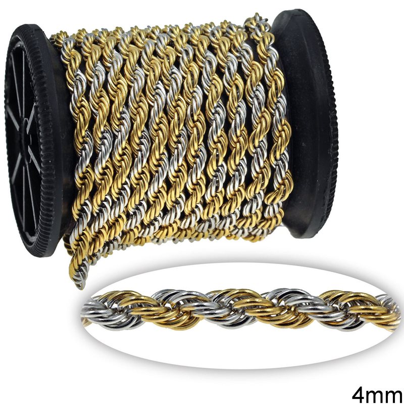 Stainless Steel Rope Chain 4mm