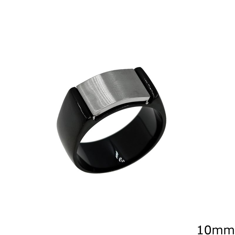 Stainless Steel Male Ring with Plate 10mm