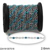 Stainless Steel Link Chain with Enamel 2.6mm