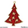 New Years Lucky Charm Christmas Tree with Enamel 78x58mm