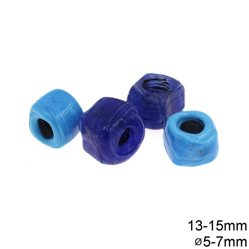 Glass Cube Bead 13-15mm with 5-7mm hole