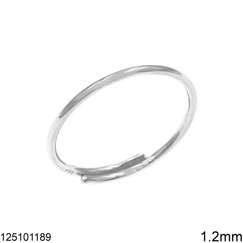 Silver 925 Ring Base Open 1.2mm