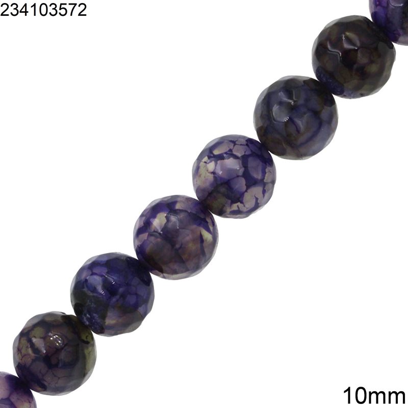 Χάνδρες Αμέθυστος Jade Ταγιέ 10mm