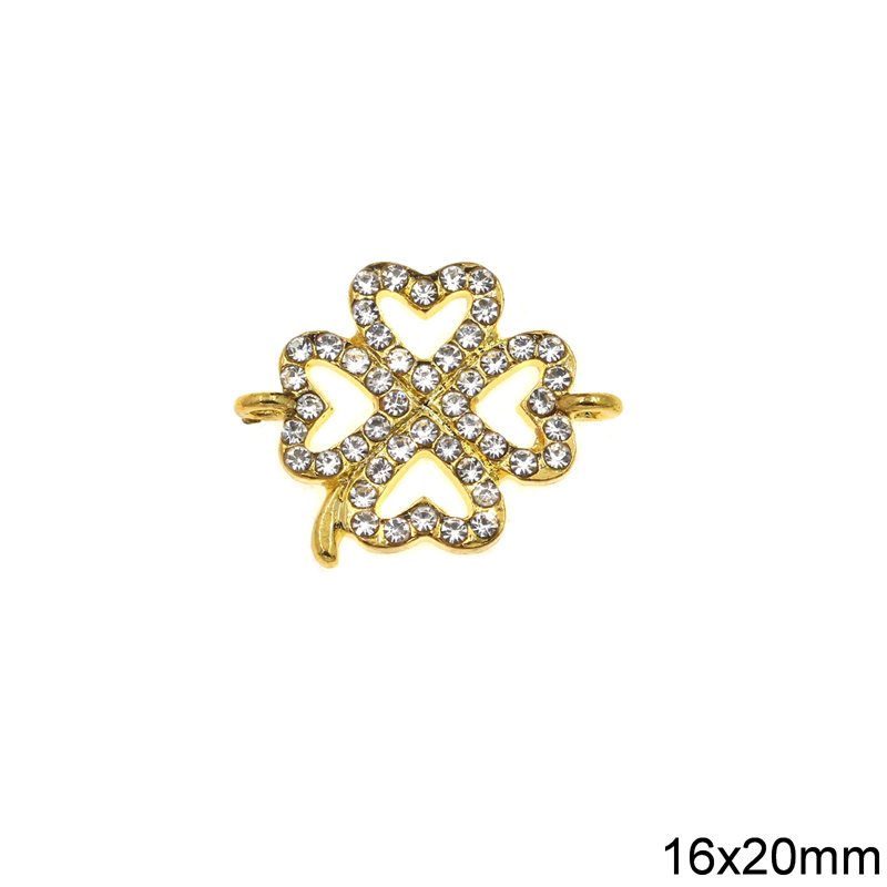 Casting Spacer Four Leaf Clover 16x20mm