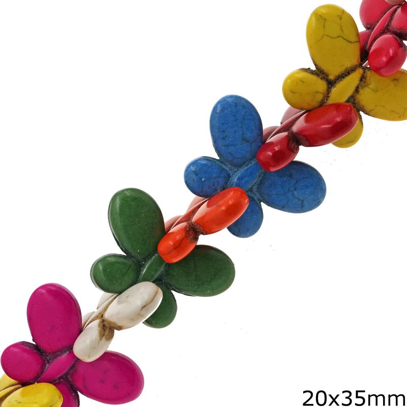 Pasta Butterfly Beads 20x35mm