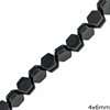 Hematite Hexagon Beads 4x6mm