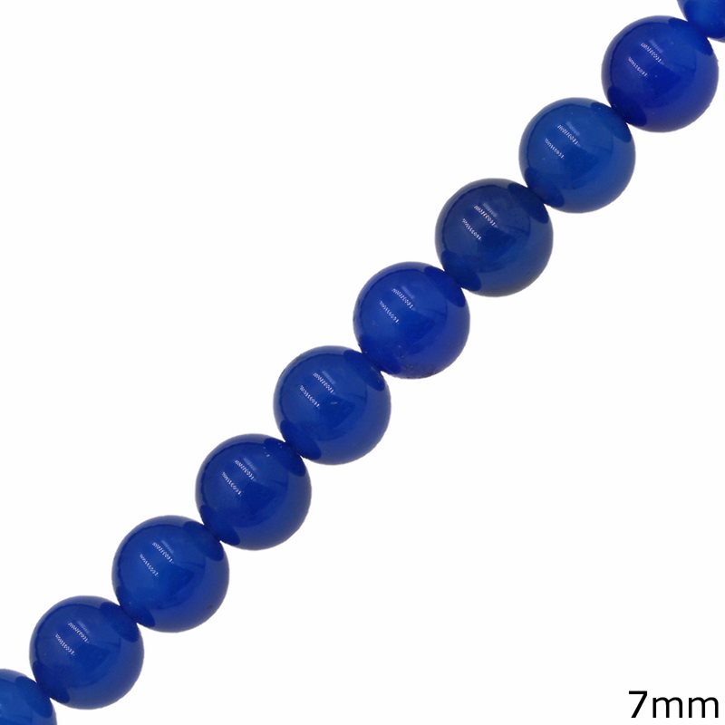 Blue Agate Beads 7mm