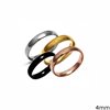 Stainless Steet Bold Ring 4mm