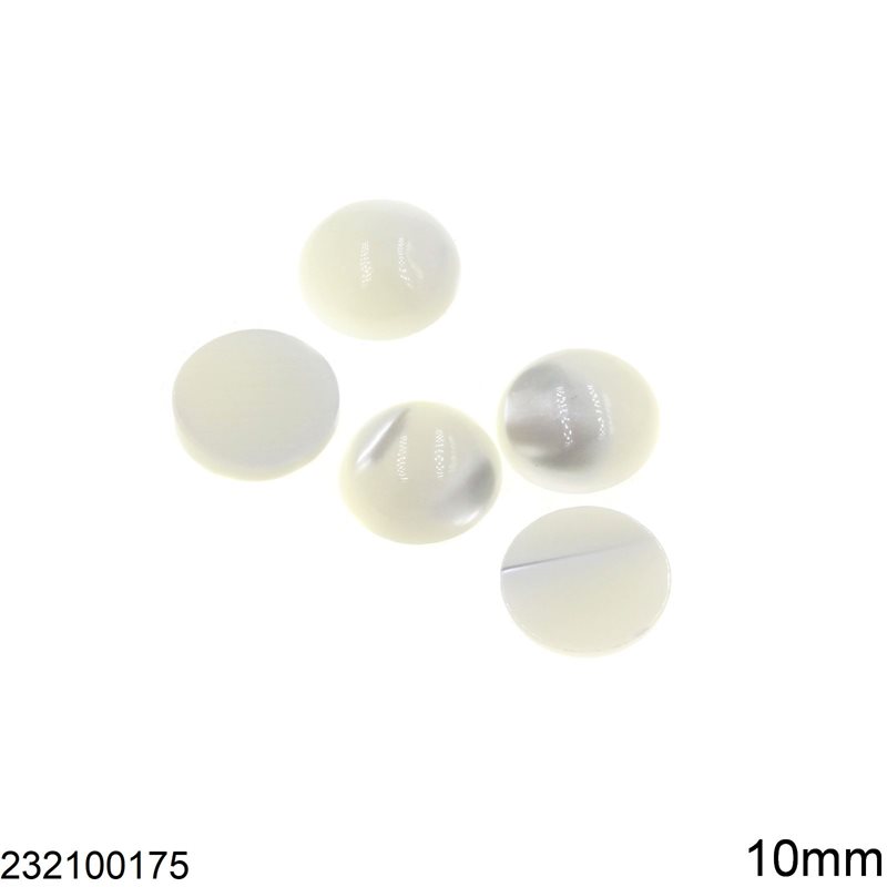 Semi Precious Mop-shell Cabochon Round Stone 10mm