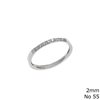 Stainless Steel Ring with Stones 2mm