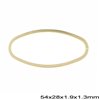 Brass Oval Flat Ring 54x28x1.9x1.3mm