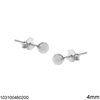 Silver 925 Stud Earrings with Ball 4mm