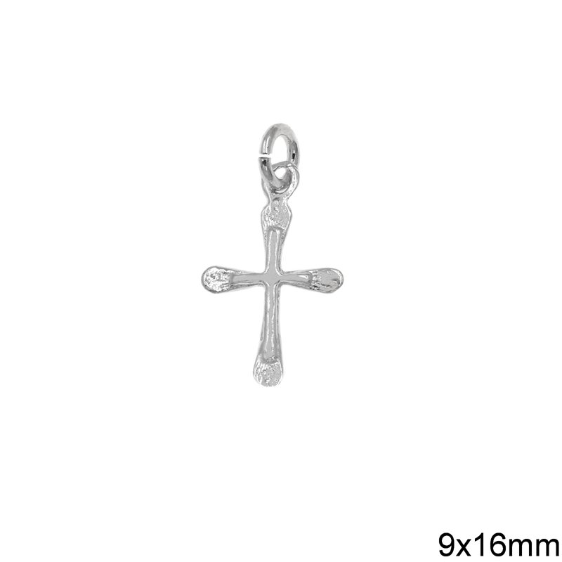 Silver 925 Pendant Cross 9x16mm