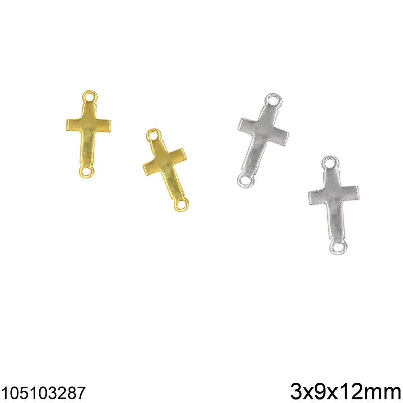 Silver 925 Spacer Cross 9x12mm
