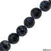 Jade Faceted Round Beads 18mm