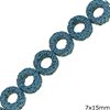 Lava Disk Beads 7x15mm