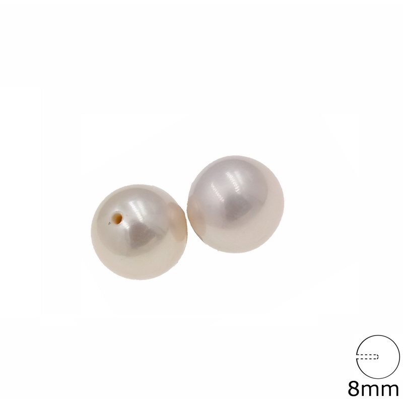 Freshwater Pearl Beads 8mm with 1 Hole