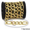 Stainless Steel Figaro 3:1 Chain 7.5x2.4mm NK Polished