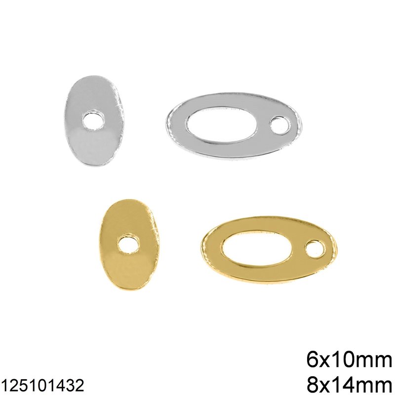 Silver 925 Toggle Clasp 6x10mm , 8x14mm 
