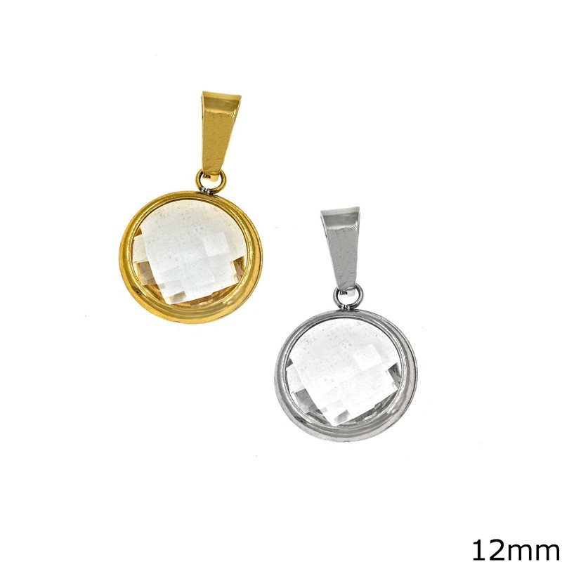 Stainless Steel "Briole" Pendant 12mm