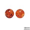 Amber Plastic Beads Round 18mm with Hole 3mm
