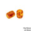 Amber Plastic Beads For Kompoloi Oval 13x15mm with Hole 2.5mm