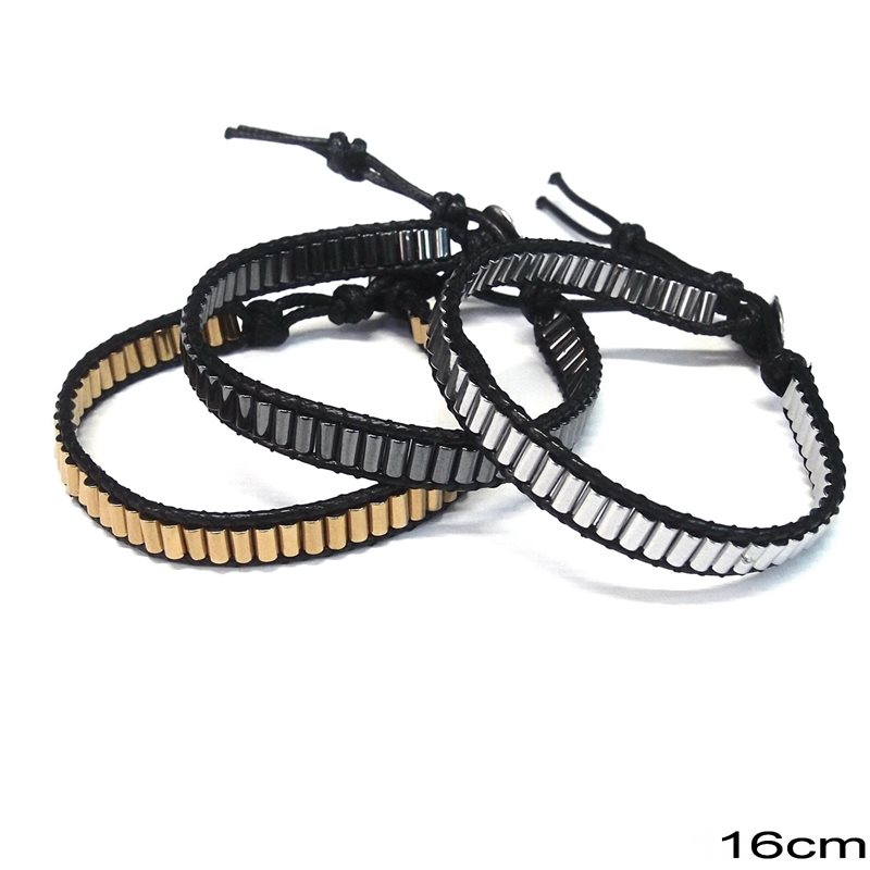 Bracelet With Cylinder Beads 16CM