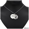 Stainless Steel Double Disk Pendant with Tree and "Merry Christmas" 25mm