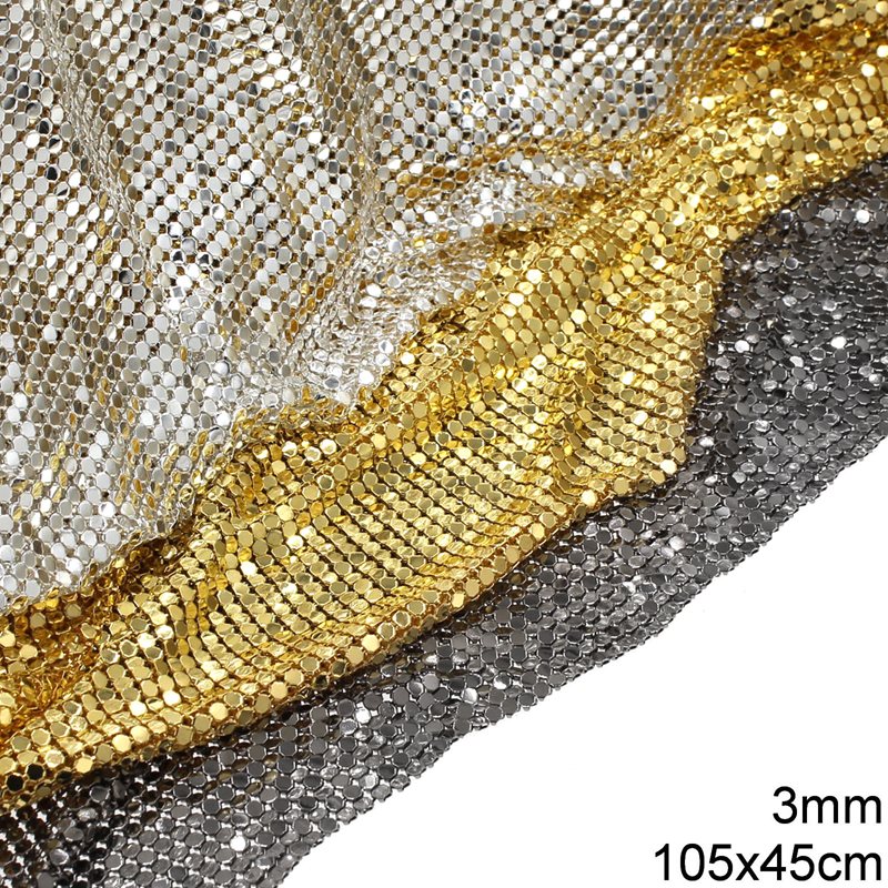 Brass Mesh Fabric 3mm, 105x45cm