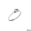 Stainless Steel Ring with Zircon 5mm