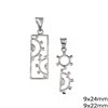 Silver 925 Double Pendant Sun 9mm