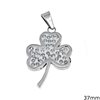 Stainless Steel Pendant 4 Leaf Clover 37mm