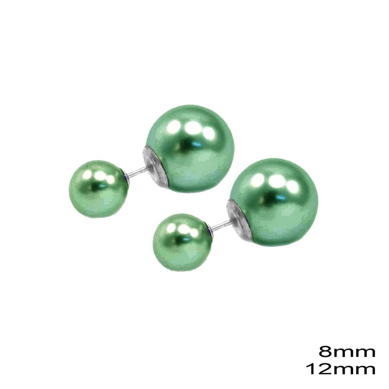 Silver 925 Earrings with Pearl 8-12mm