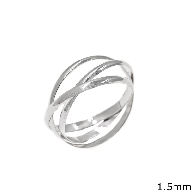 Silver 925 Triple Ring 1.5mm 