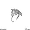 Stainless Steel Ring Laurek Branches Open 15mm