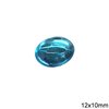 Glass Oval Cabochon Stone 12x10mm