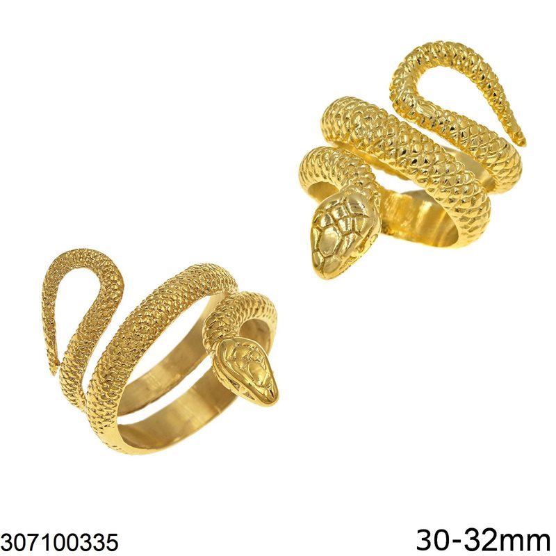 Stainless Steel Snake Ring Textured 30-32mm