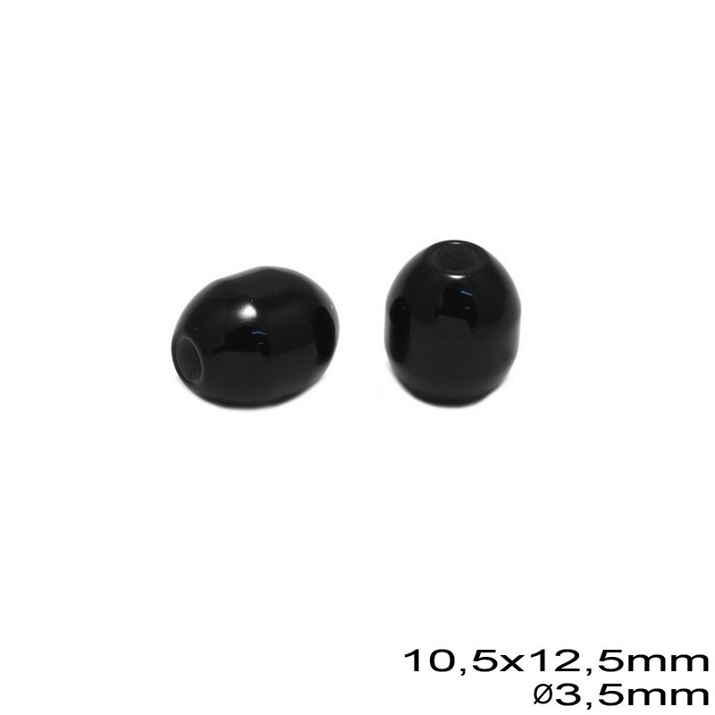 Worry Plastic Bead  Oval 10.5X12.5mm Ψ3.5mm