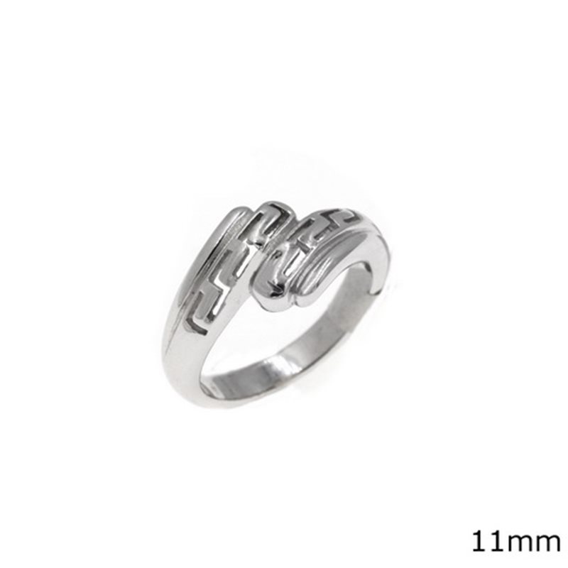 Silver  925 Ring Meander 11mm
