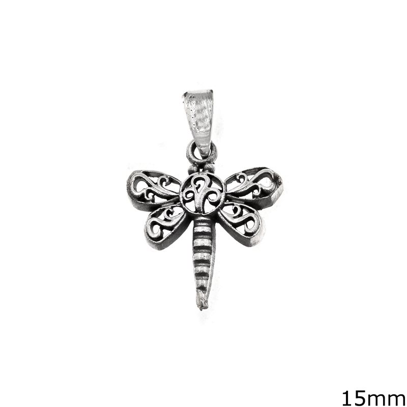 Silver 925 Pendant Dragonfly 15mm