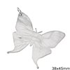 Silver 925 Pendant Butterfly Engraved 38x45mm