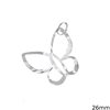 Silver 925 Pendant Butterfly Outline 26mm