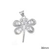 Silver 925 Pendant Dragonfly with Bold Wings 30mm