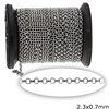 Silver 925 Chain with Round Hoop 0.50x2mm