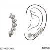 Stainless Steel Stud Earrings with Balls 33mm