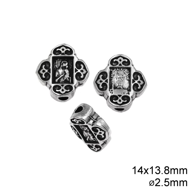 Casting Cross Bead 14x13.8mm with 2.5mm hole